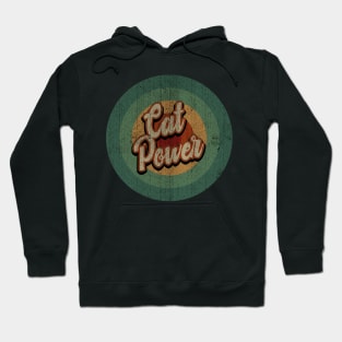 Circle Retro Vintage Cat Power Hoodie